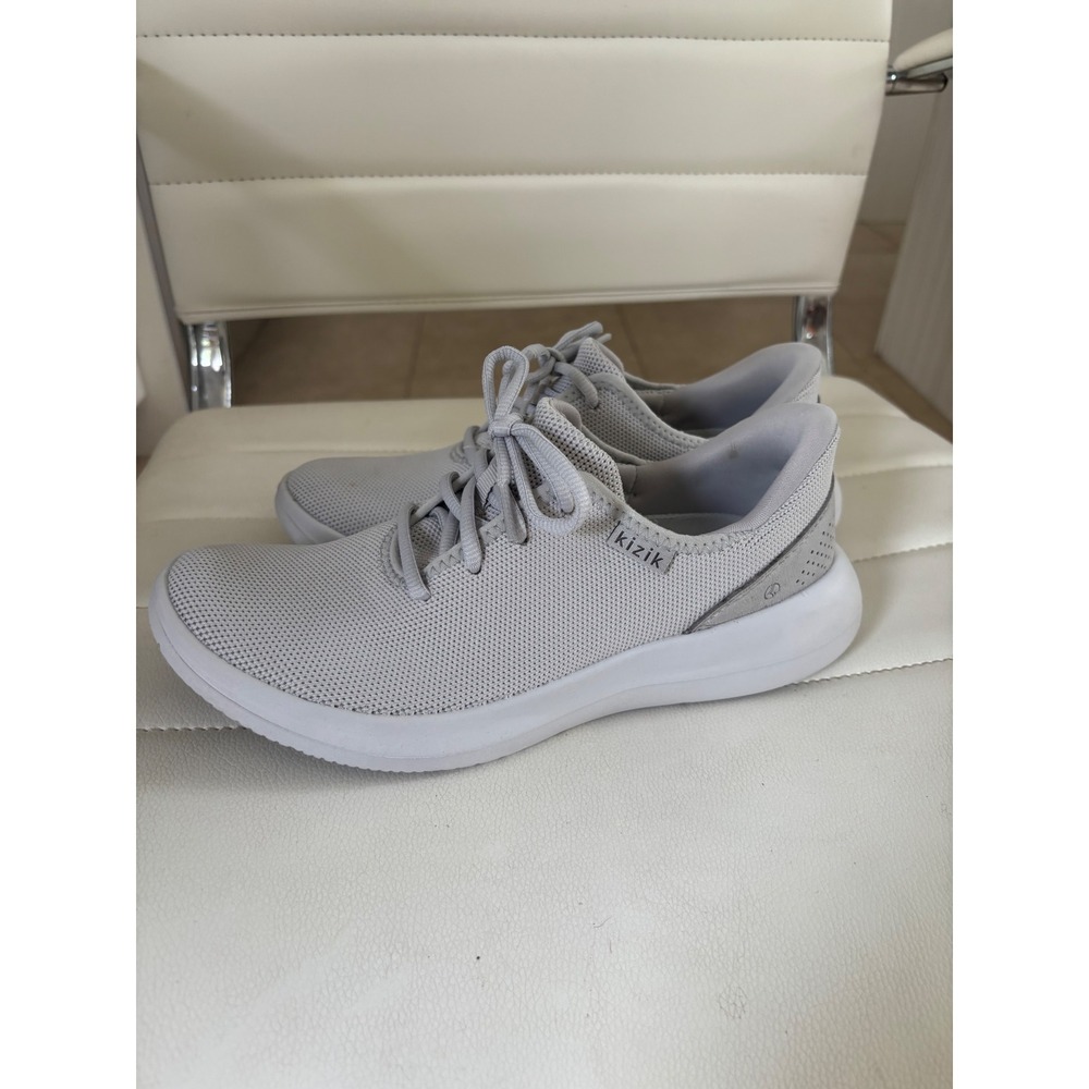 Kizik Lima Hands-Free Slip On Sneakers Light Grey Womens 7 Mens 5.5 B4VT